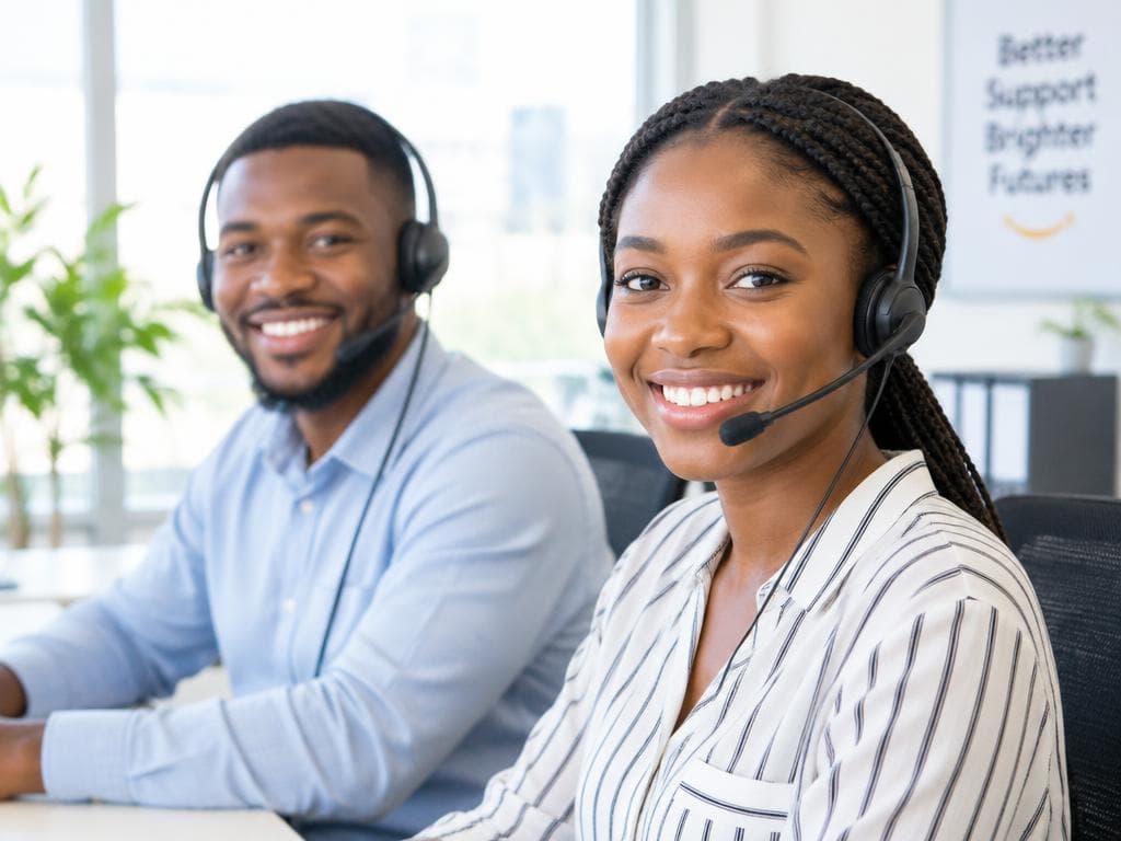 Customer support colleagues ready to help customers